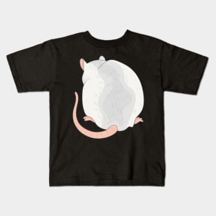 cute, white husky pet rat from behind Kids T-Shirt